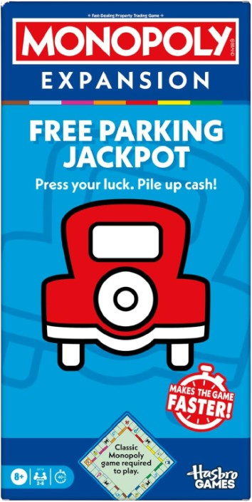 Monopoly Free Parking Jackpot Expansion – Fast Play Add-On for Classic Set
